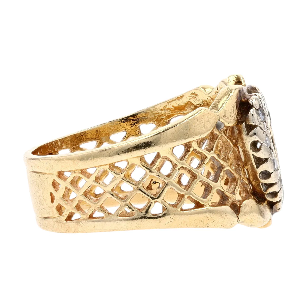 1/8 ctw 14K Two-Tone Gold Diamond Fashion Ring - Image 4