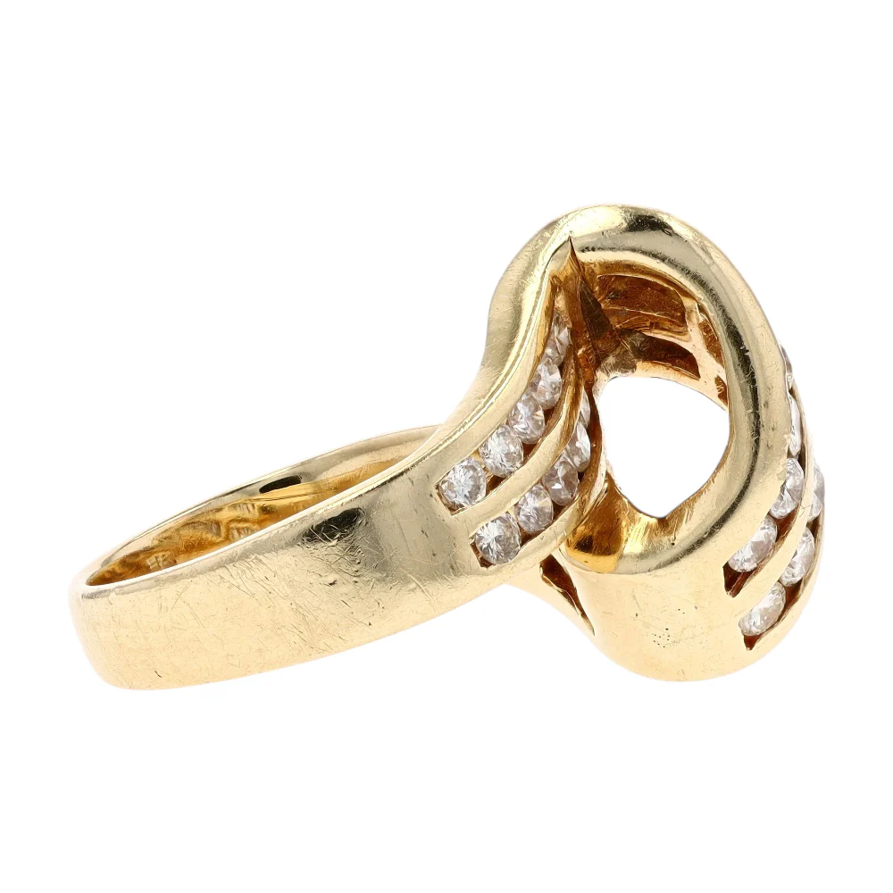 5/8 ctw 14K Yellow Gold Diamond Fashion Ring - Image 4