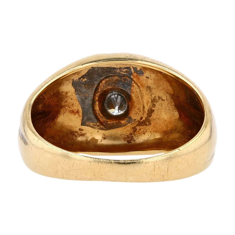 1/2 ctw 14K Yellow Gold Diamond Fashion Ring - Image 3