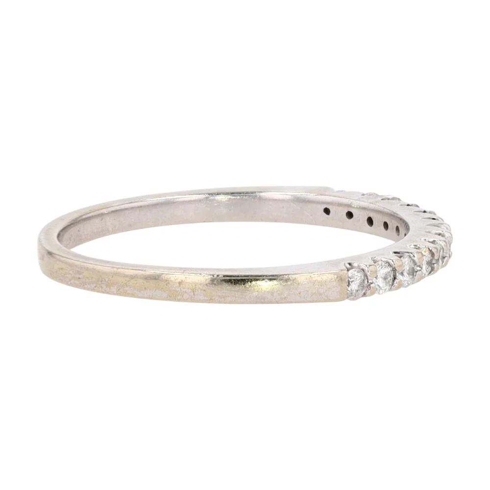 14K White Gold Diamond Band Ring - Image 4