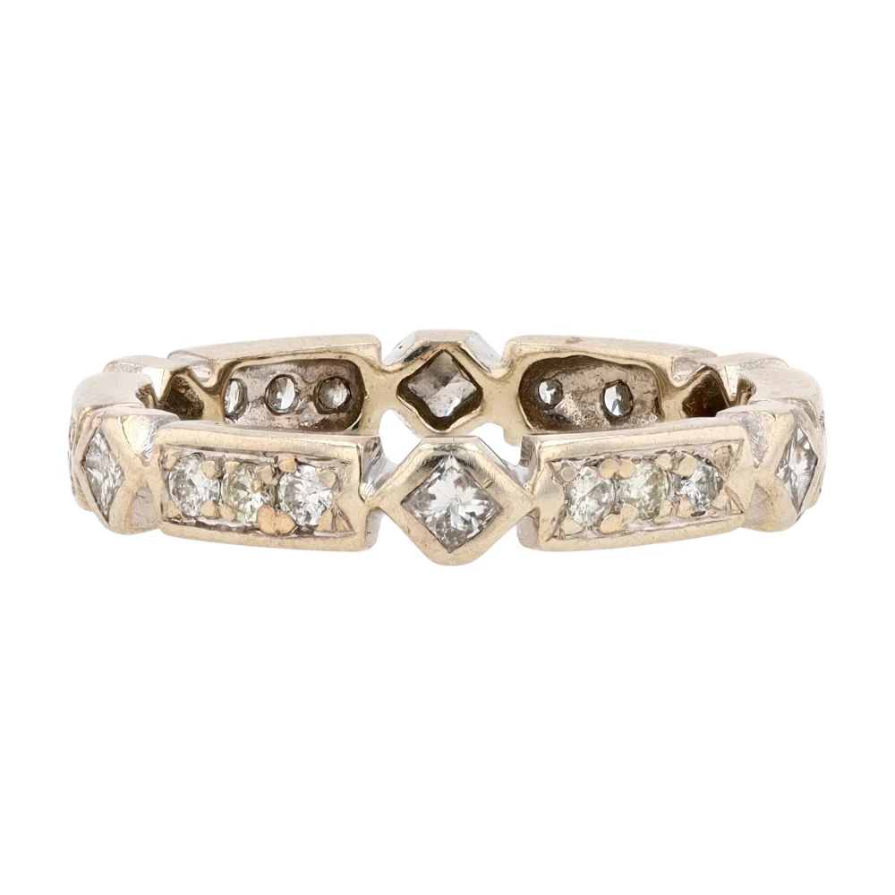 9/10 ctw 14K White Gold Diamond Band Ring - Image 2