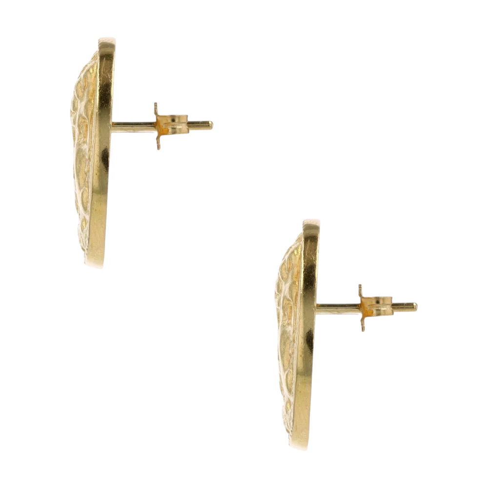 18K Yellow Gold Statement Earrings - Image 2