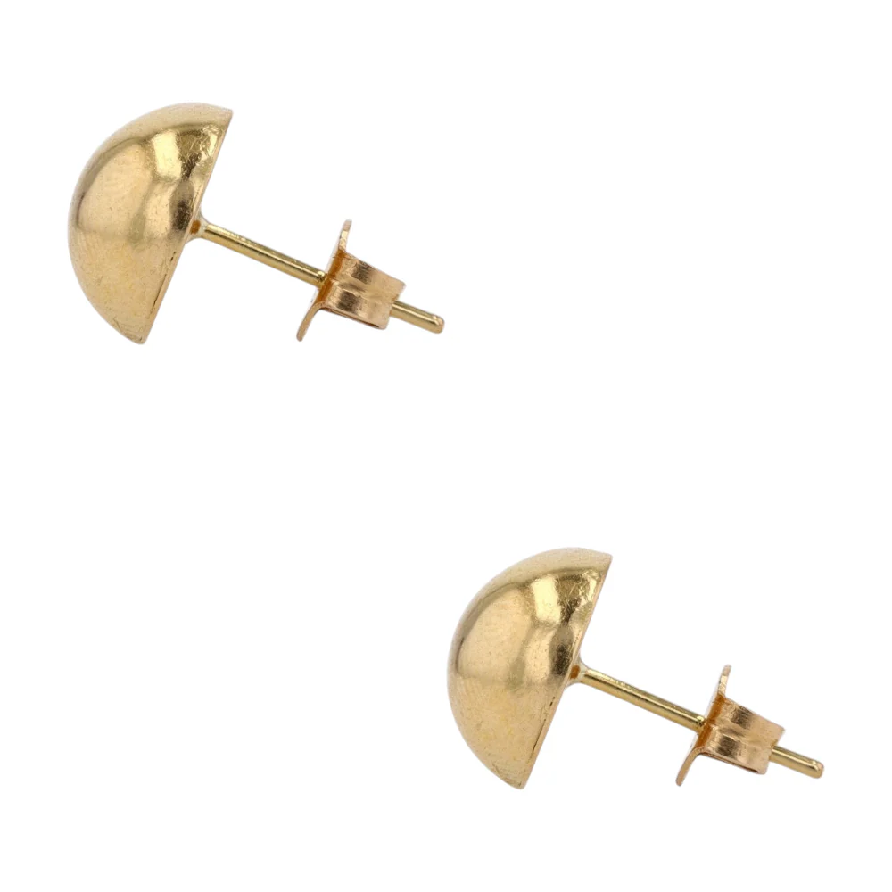 18K Yellow Gold Stud Earrings - Image 2