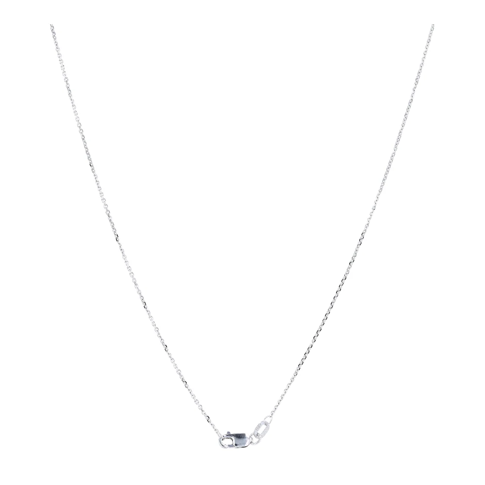 18K White Gold Diamond Pendant Necklace - Image 2
