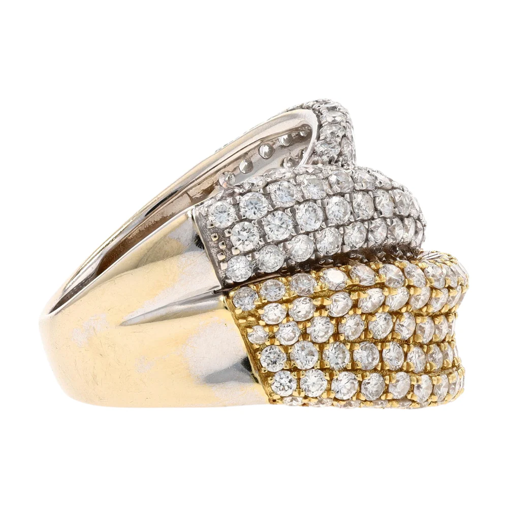 2 1/6 ctw 18K Two-Tone Gold Diamond Fashion Ring - Image 4
