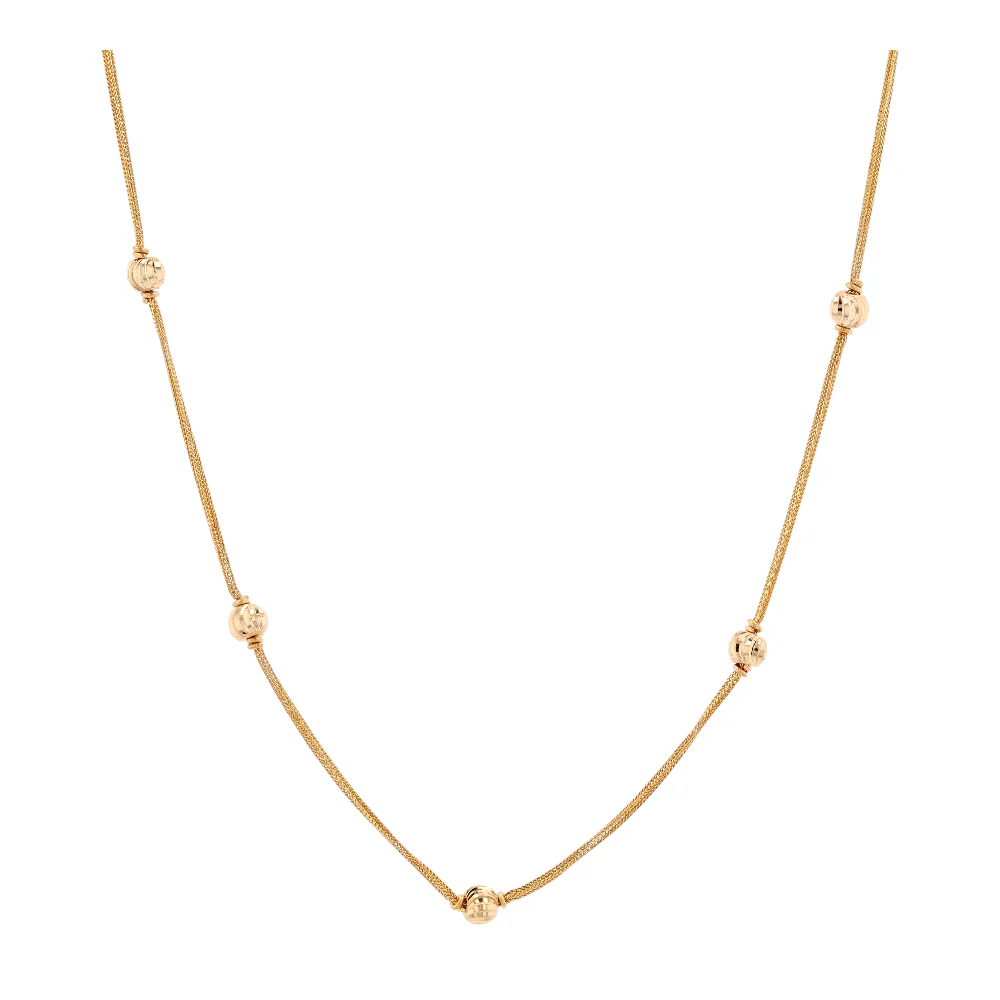 21K Yellow Gold Chain Necklace