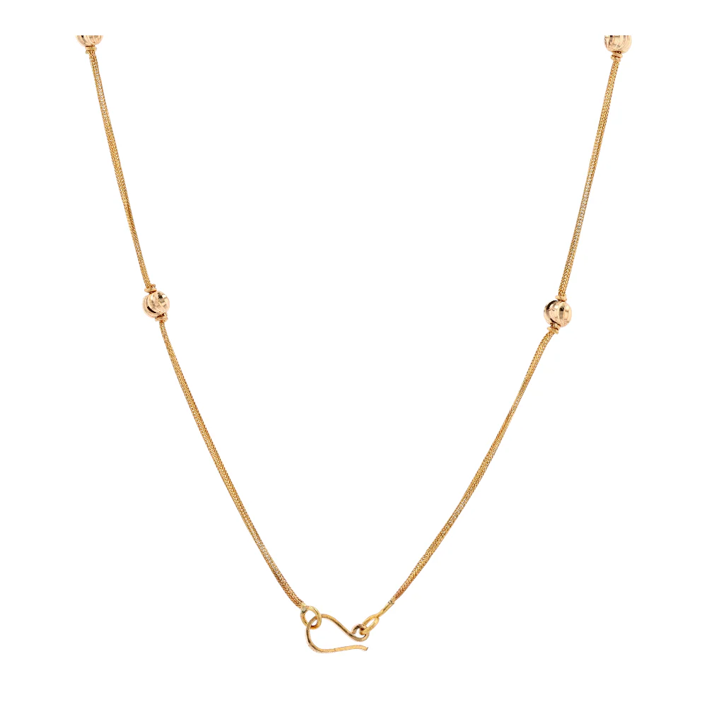 21K Yellow Gold Chain Necklace - Image 2