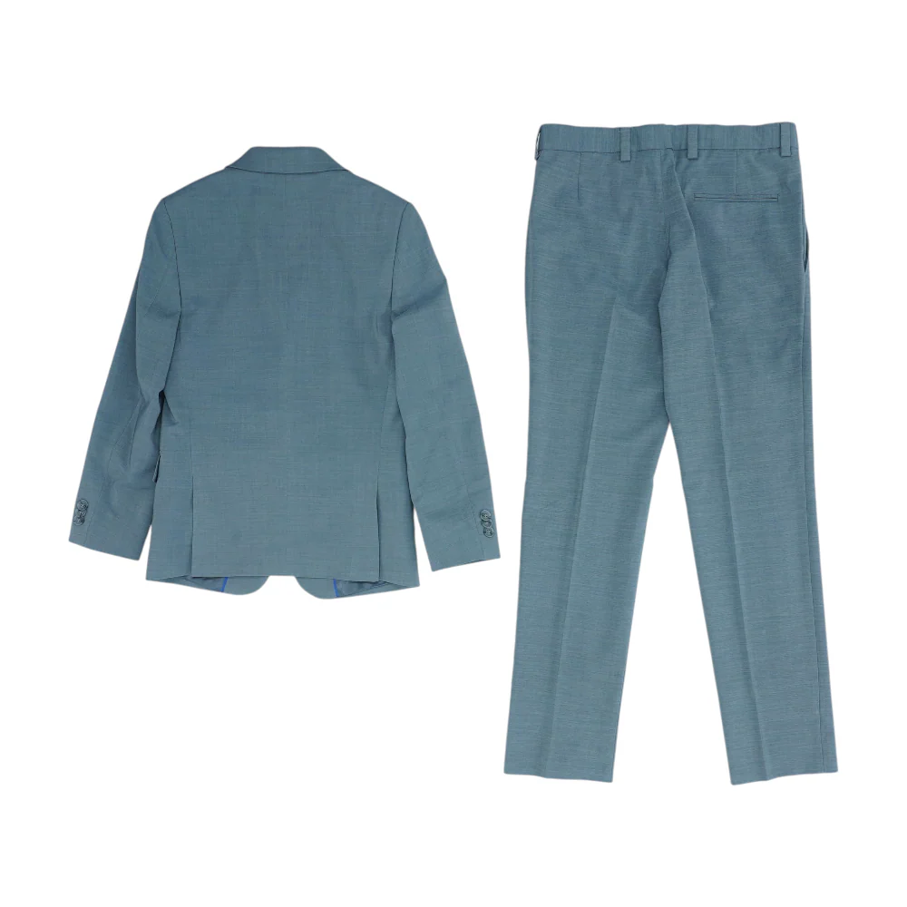 Gray Solid 2pc Suit - Image 2