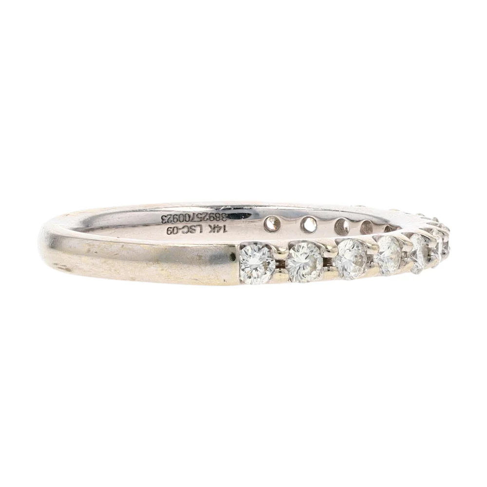 3/8 ctw 14K White Gold Diamond Band Ring - Image 4