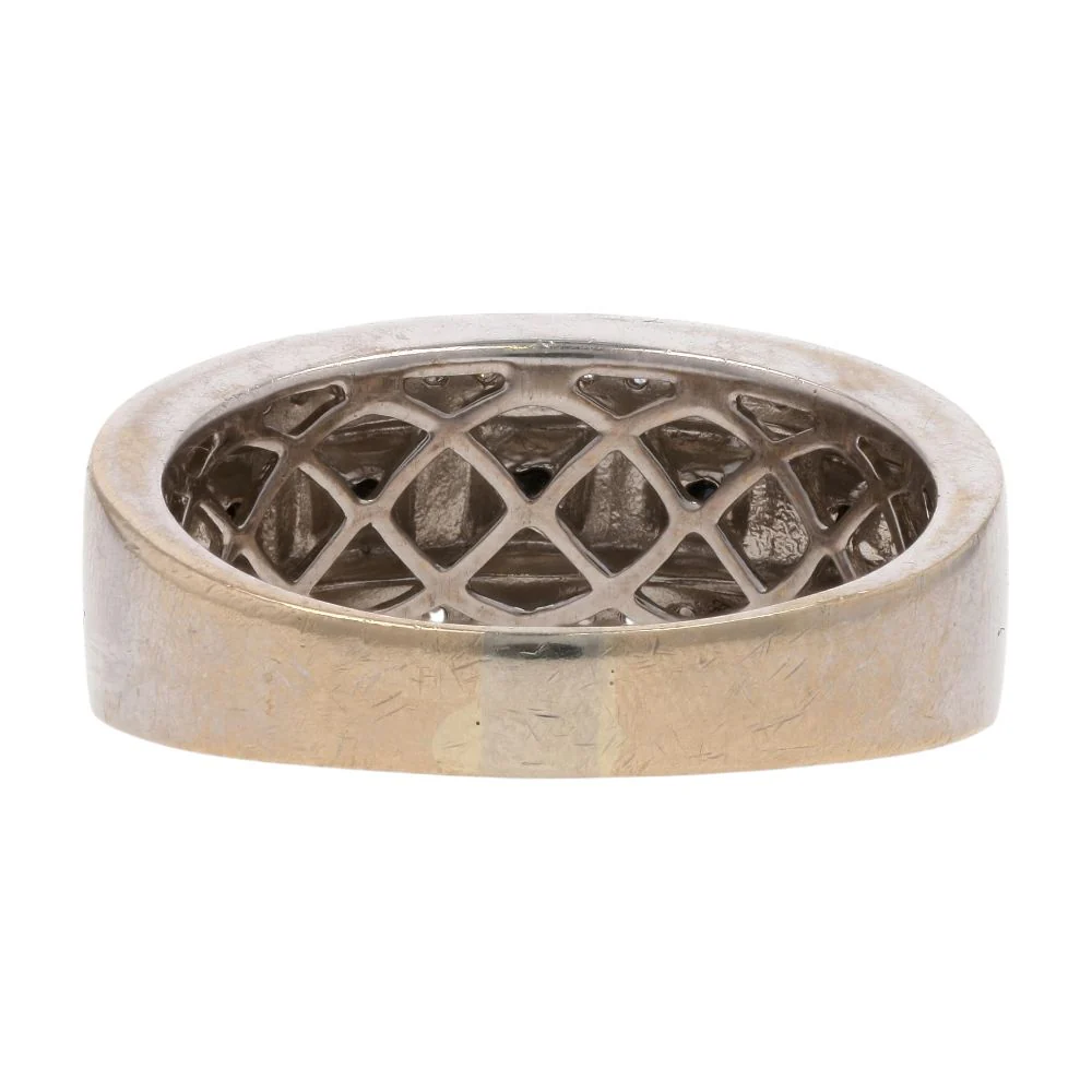 1/3 Ct 10K White Gold Black Stone And Diamond Band - Image 3
