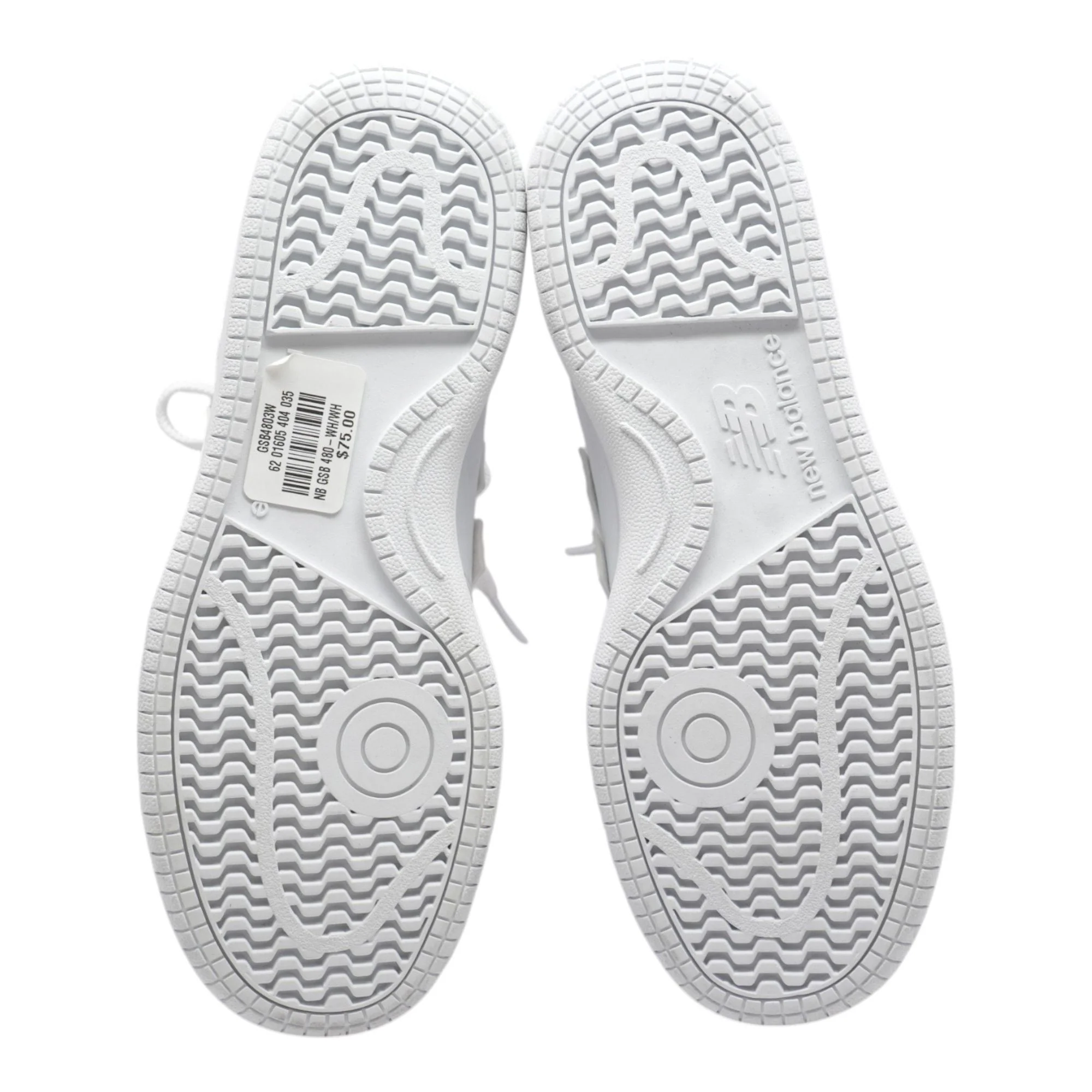 480 White Low Top Athletic Shoes - Image 3