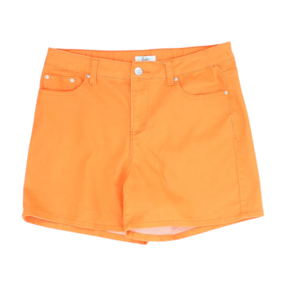 Orange Solid 5-Pocket Shorts