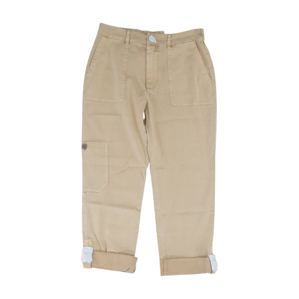 Khaki Solid 5-Pocket Capris