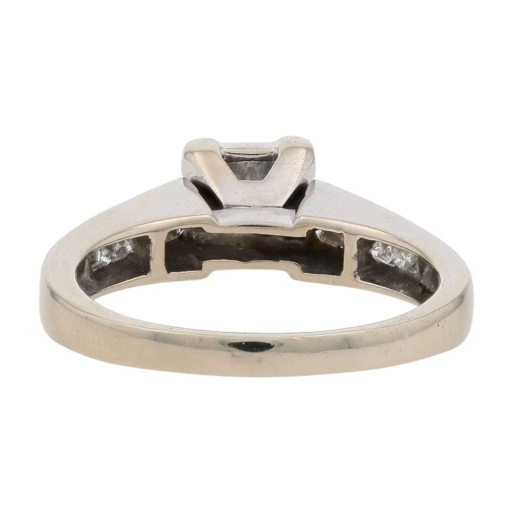 3/4 Ct 14K White Gold Tension Set Princess Cut Diamond Engagement Ring - Image 3