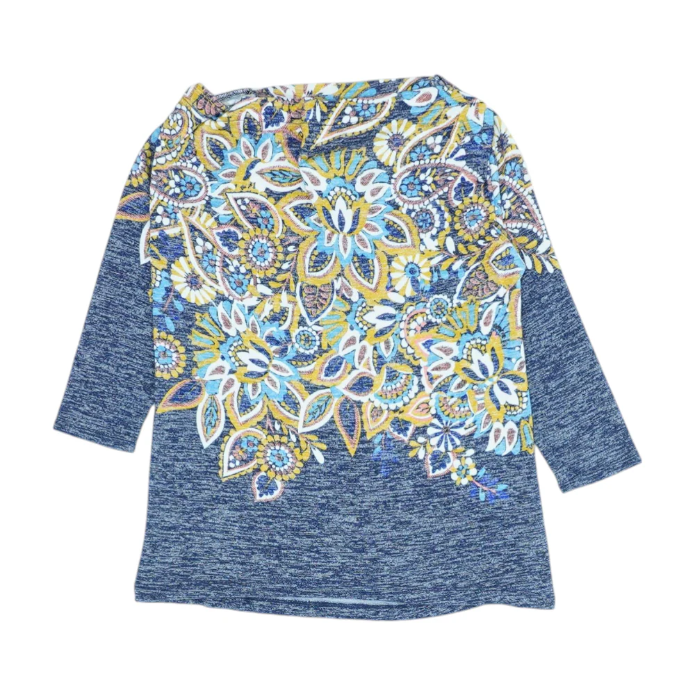 Blue Floral Blouse