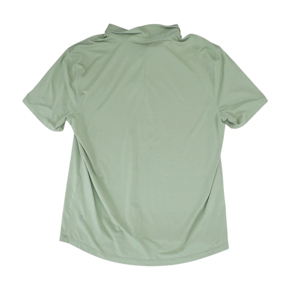 Green Solid Short Sleeve Polo - Image 2