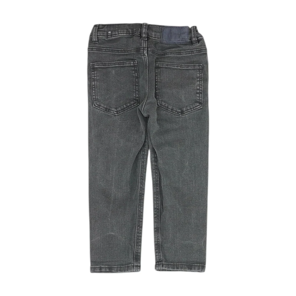 Gray Solid Jeans - Image 2