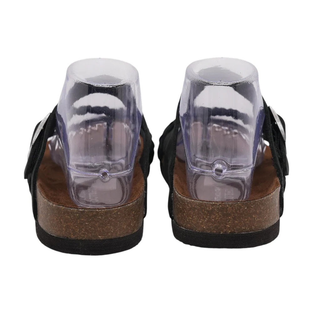 Black Flat Sandals - Image 2