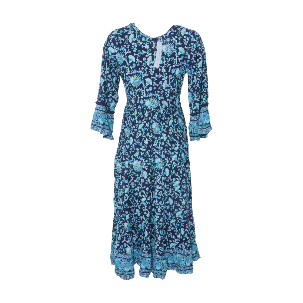 Navy Petite Floral Midi Dress - Image 2