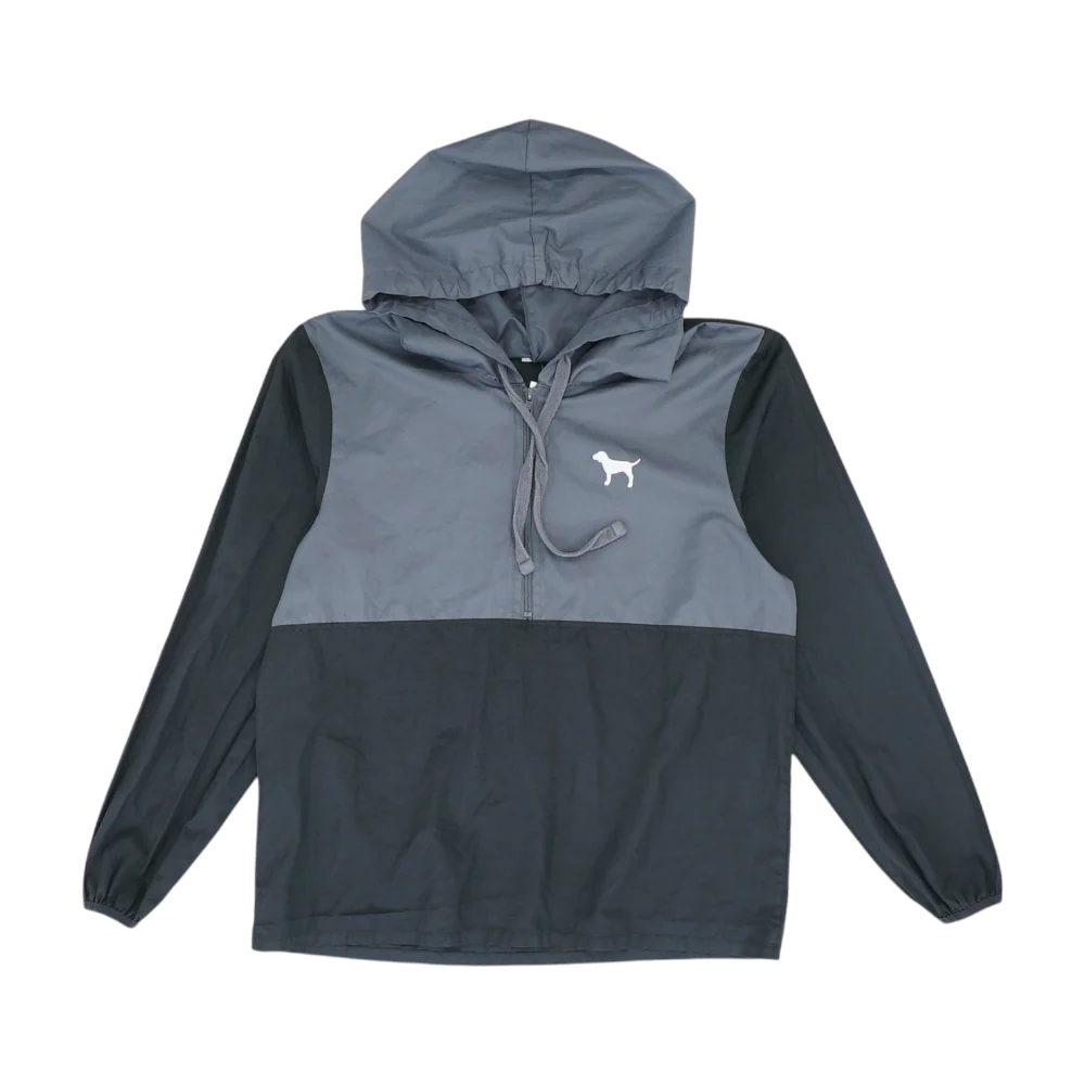 Gray Color Block 1/4 Zip Pullover