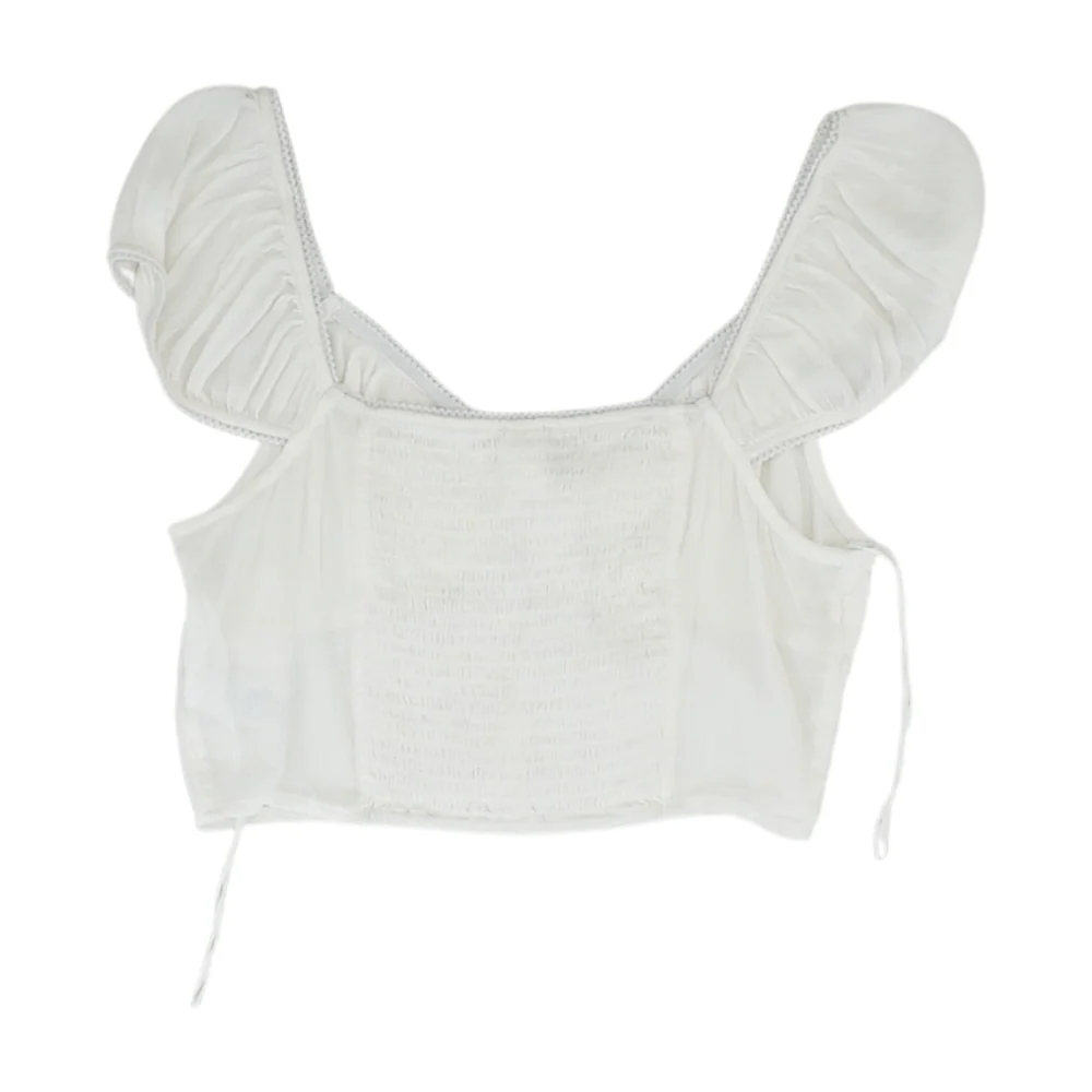 Ivory Cropped Blouse - Image 2