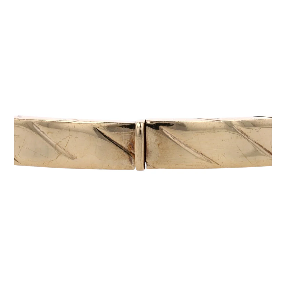 9K Yellow Gold Bangle Bracelet - Image 3