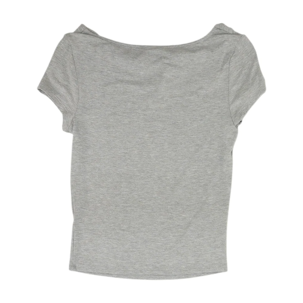 Gray Cowl Neck Blouse - Image 2
