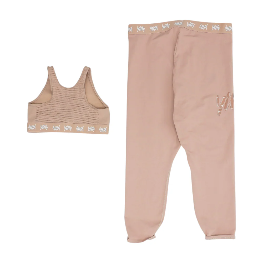 Beige Solid Active Set - Image 2