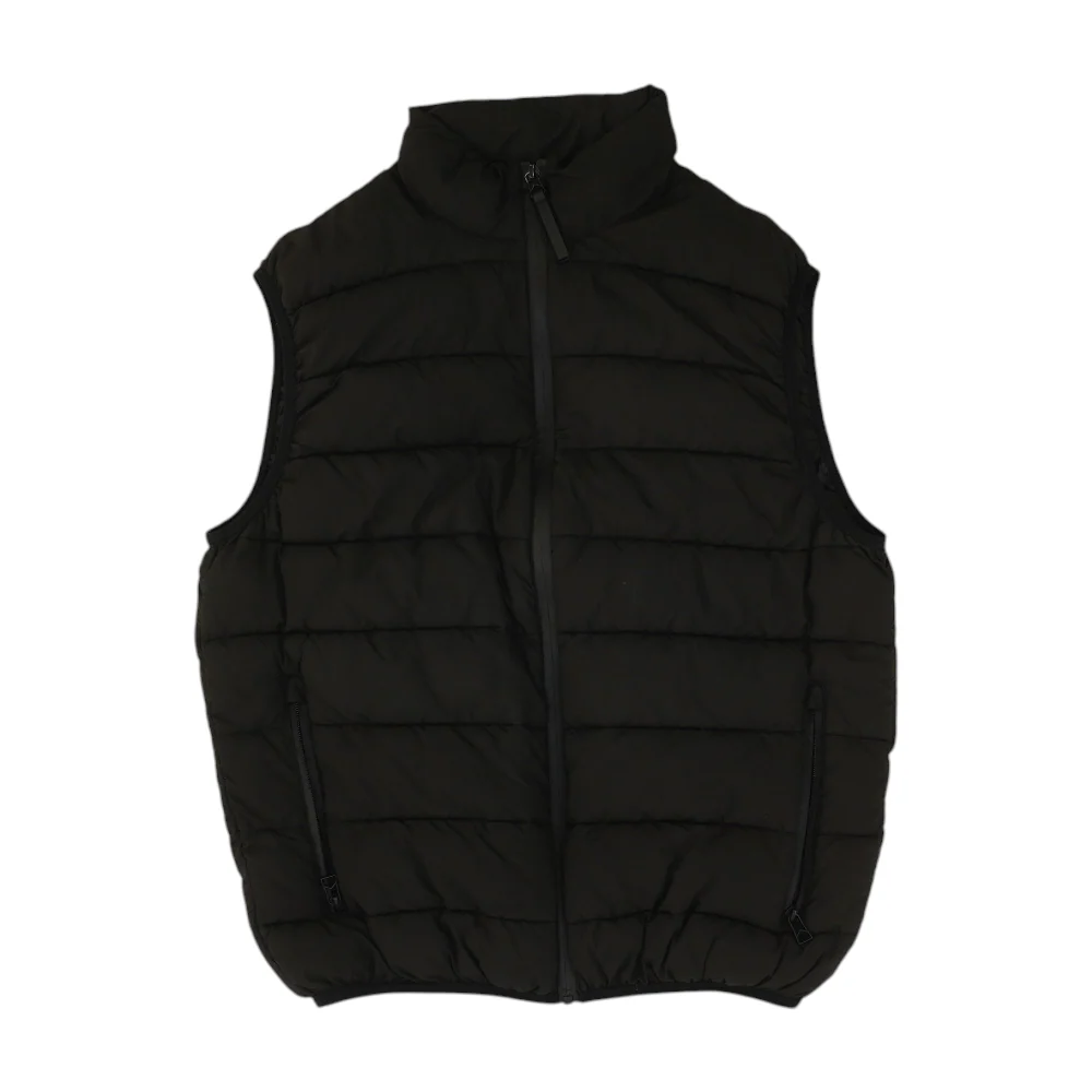Black Solid Active Vest
