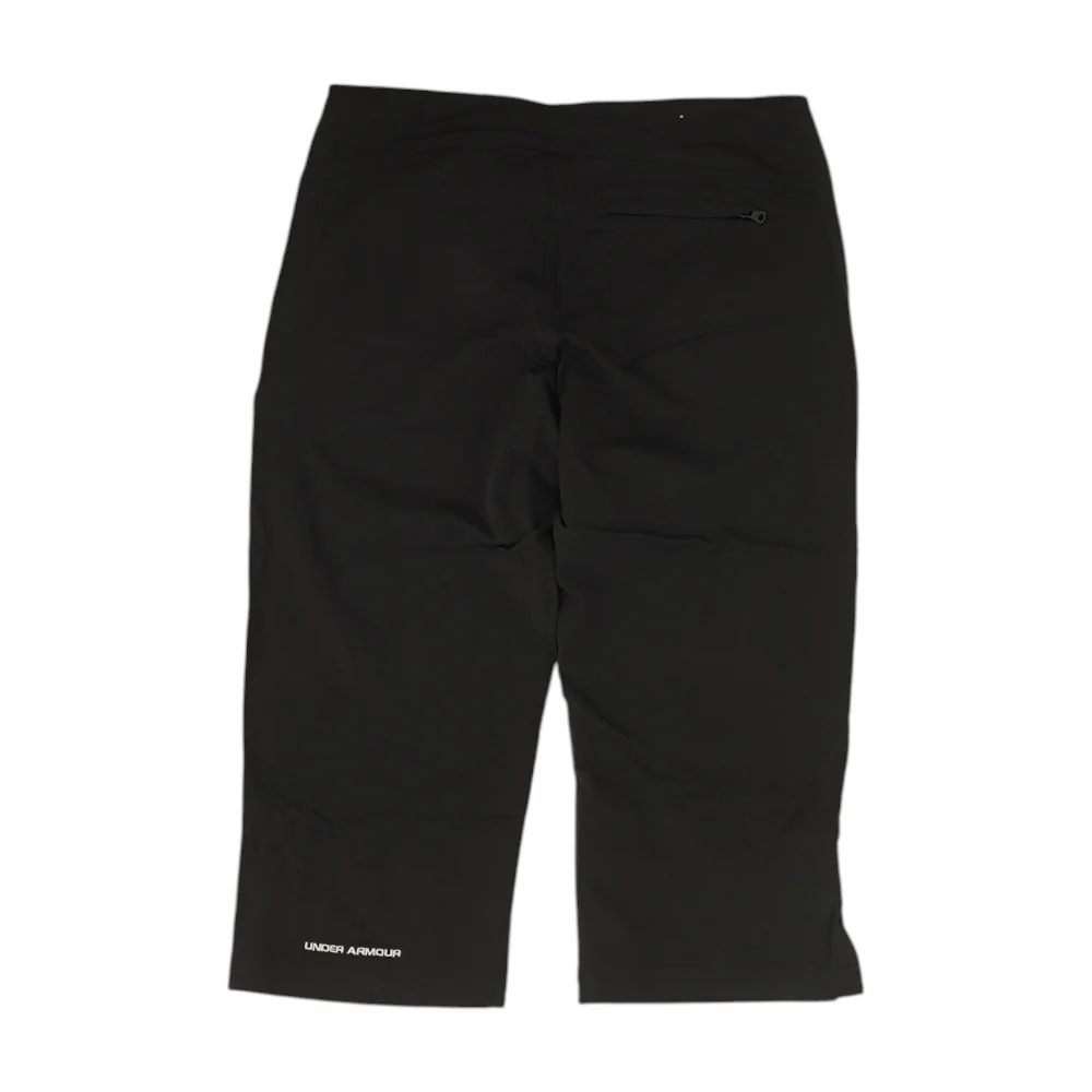 Black Solid Active Capris - Image 2