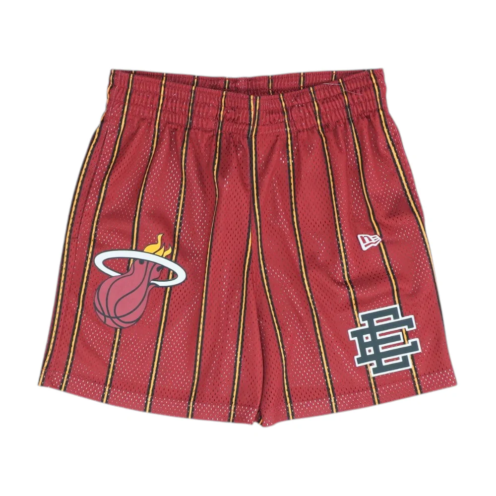 Red Miami Heat Striped Active Shorts