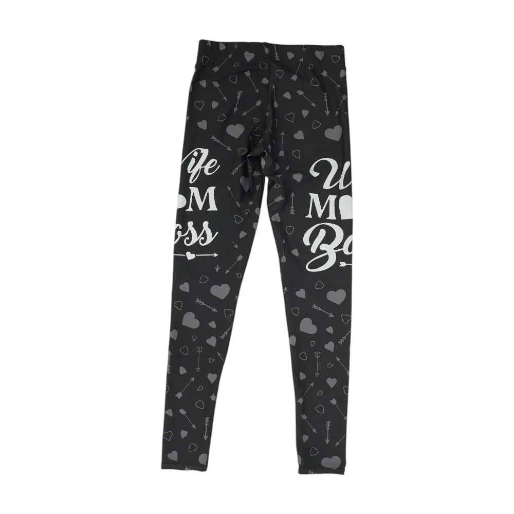 Gray Graphic Active Leggings - Image 2