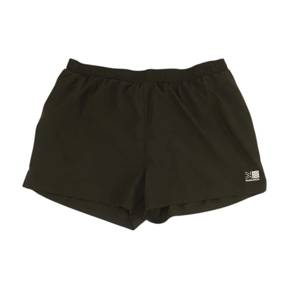 Black Solid Active Shorts