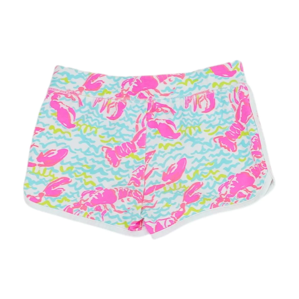 White Graphic Active Shorts - Image 2