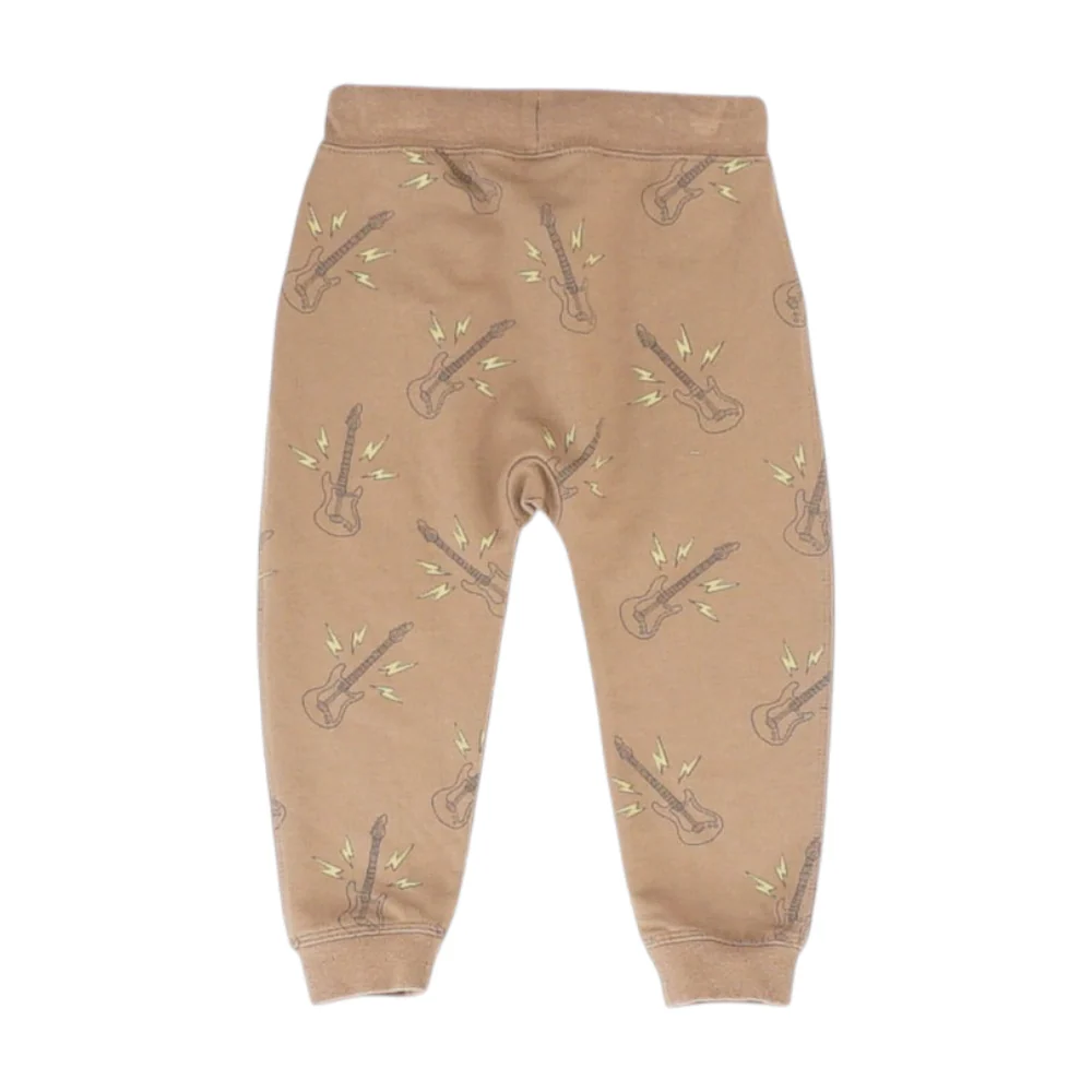 Brown Print Active Pants - Image 2