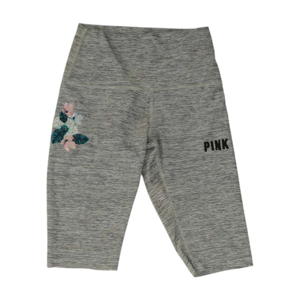 Gray Abstract Active Shorts
