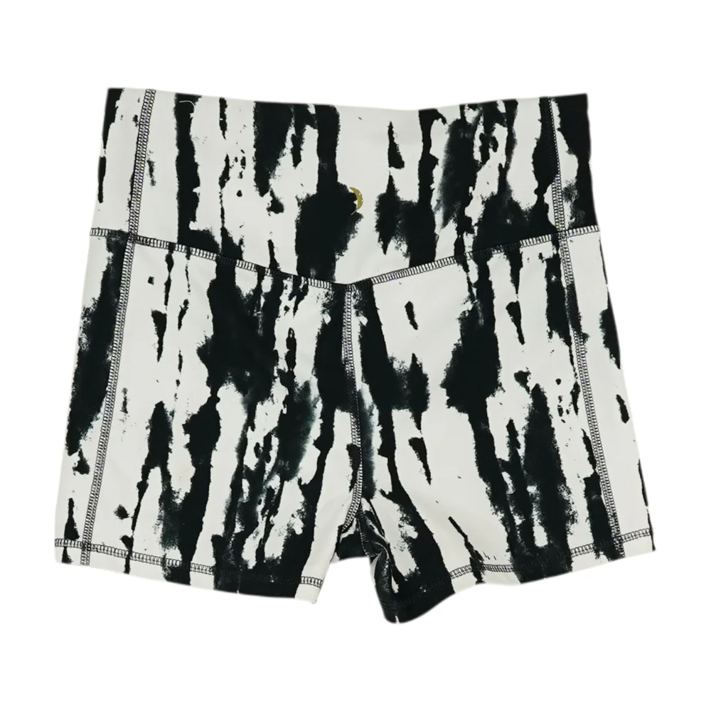 Black Abstract Active Shorts - Image 2