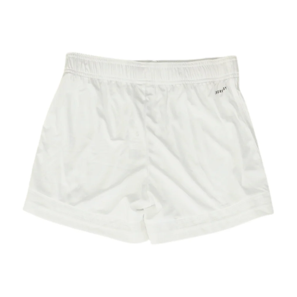 White Solid Active Shorts - Image 2