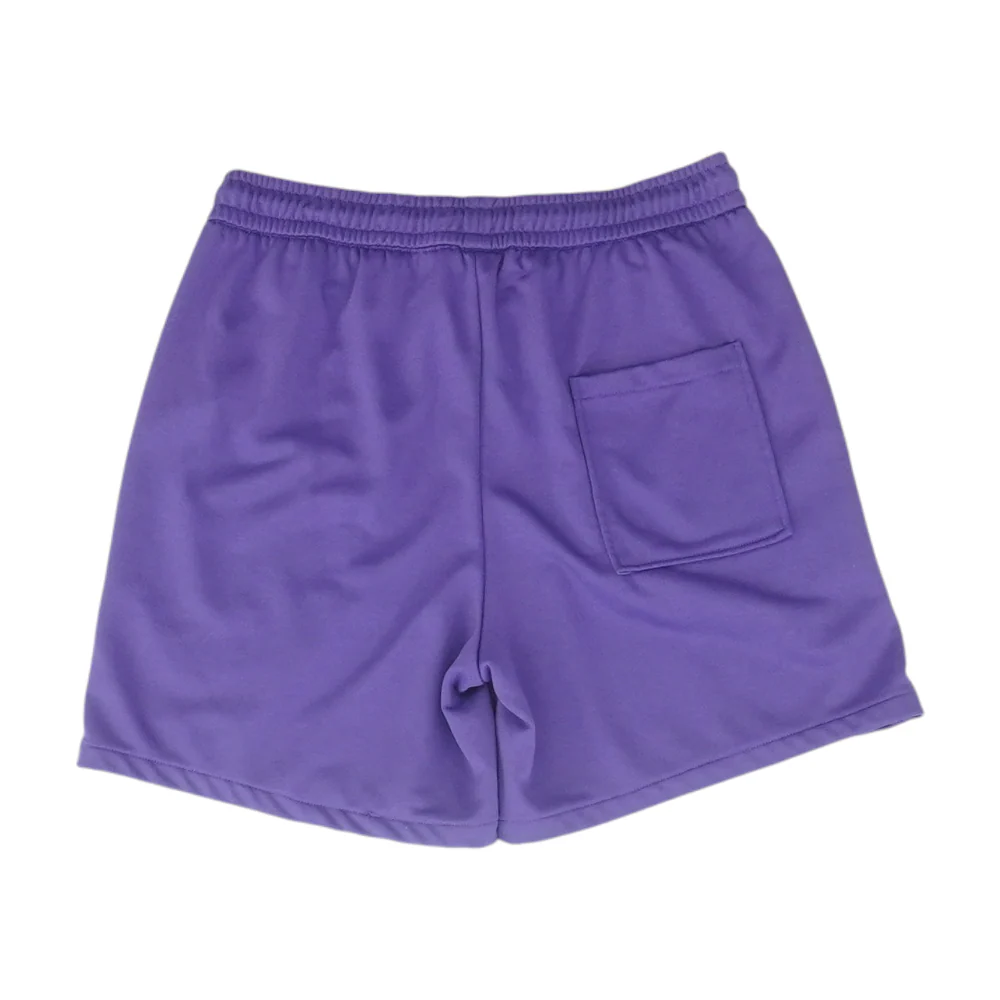 Purple Solid Active Shorts - Image 2