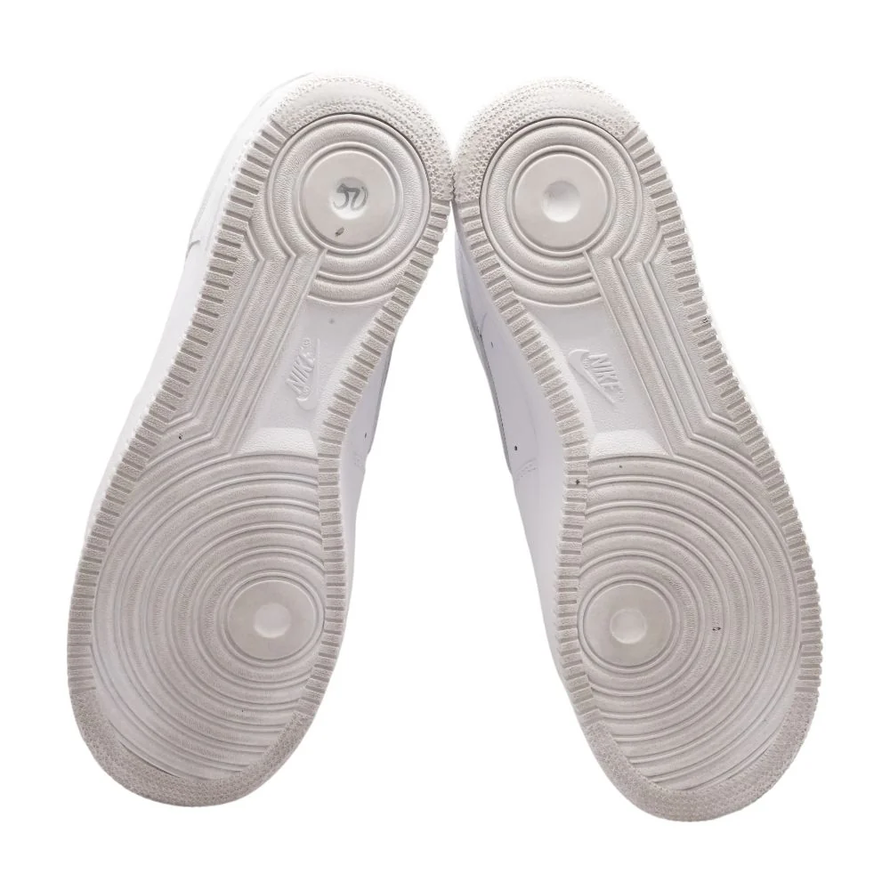 AF1 White Low Top Athletic Shoes - Image 3