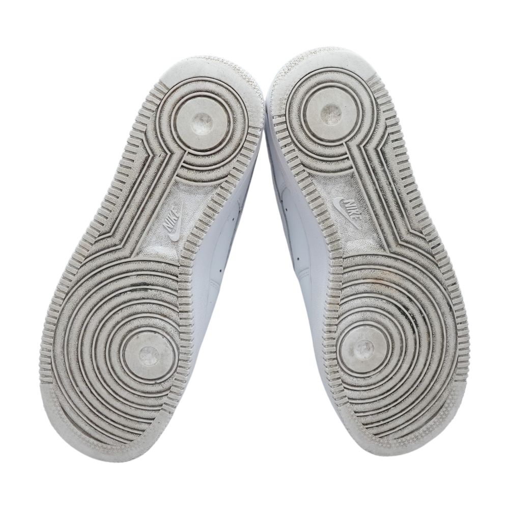 Air Force 1 '07 White Leather Low Top Athletic Shoes - Image 3
