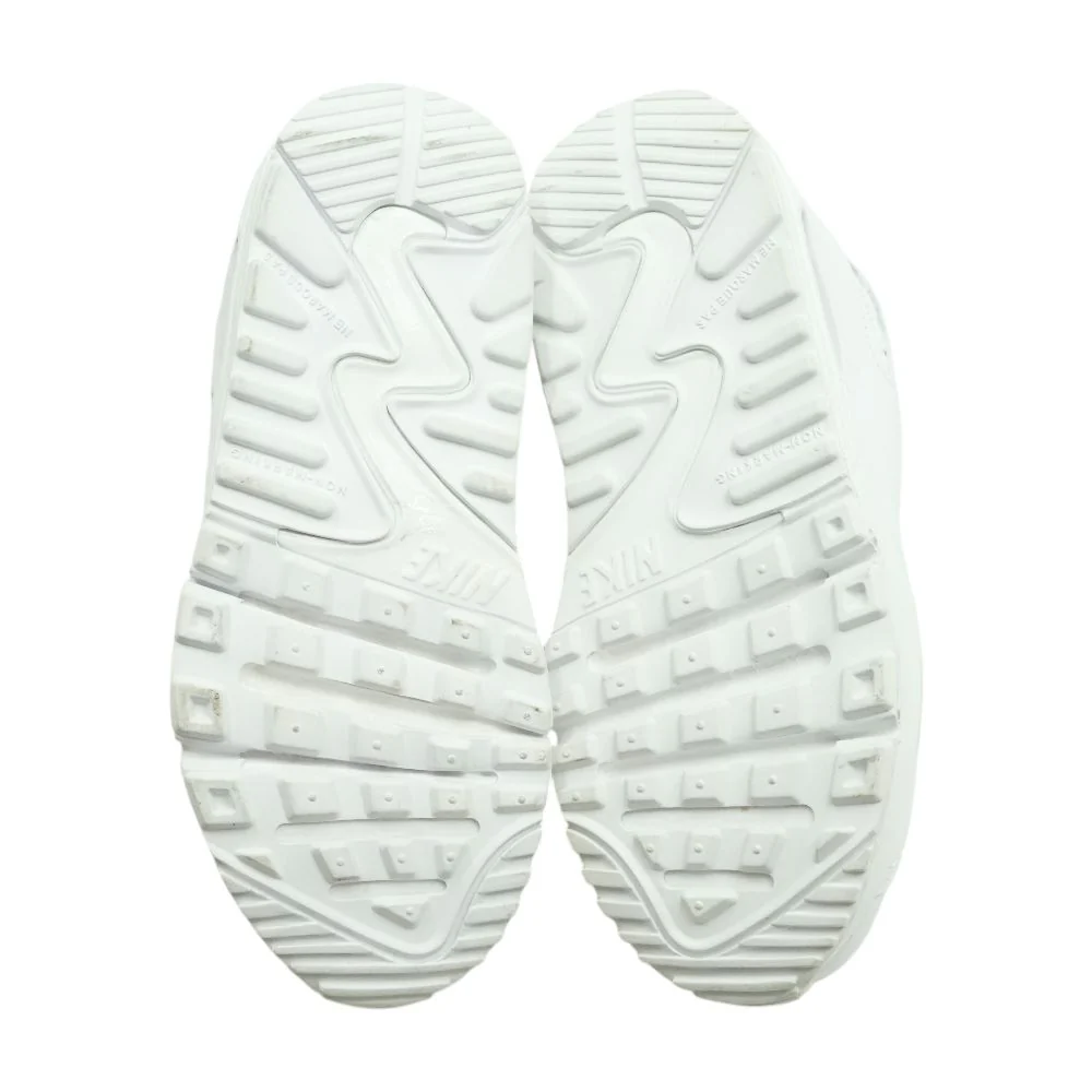 Air Max 90 White Leather Athletic Shoes - Image 3