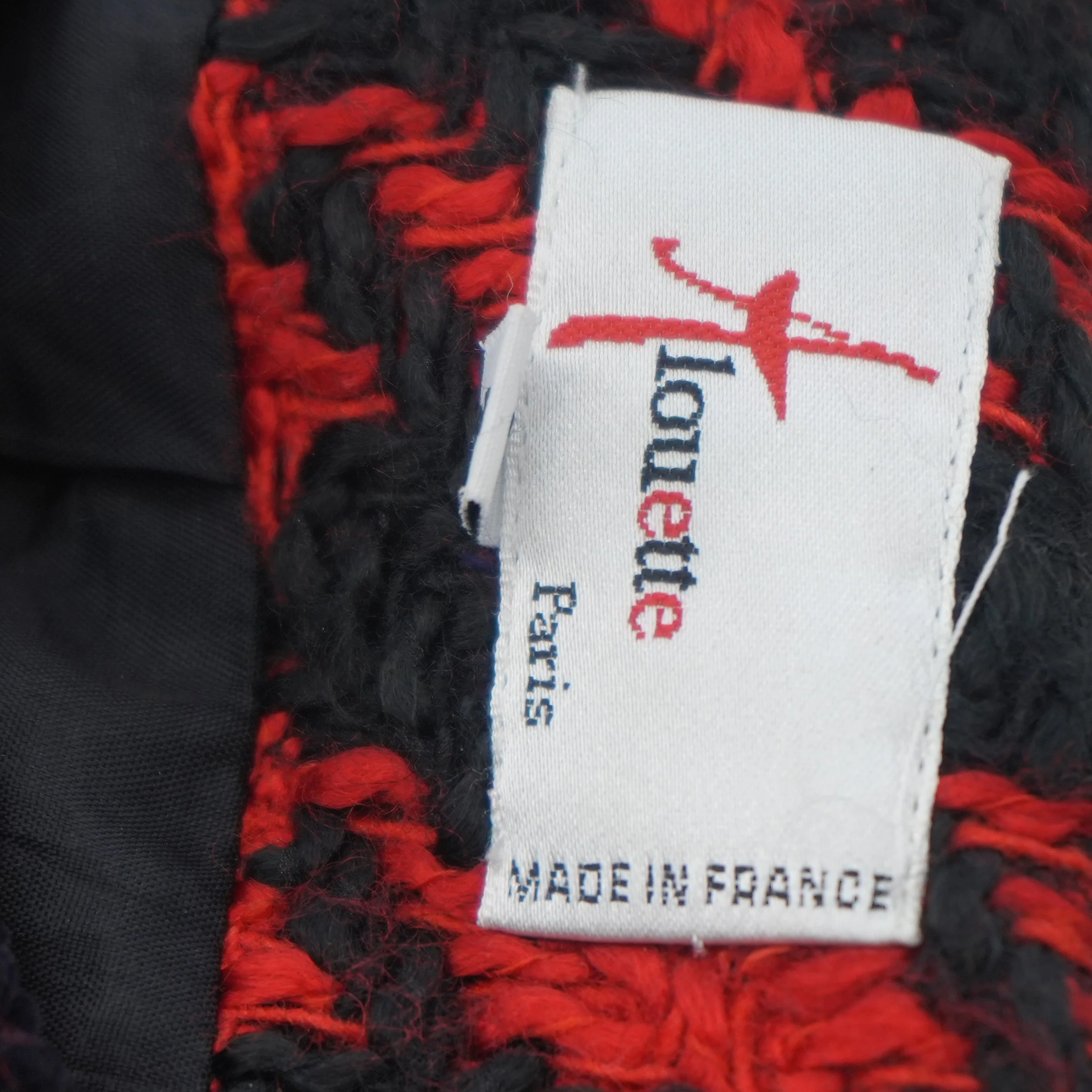Vintage Red Houndstooth Blazer - Image 3