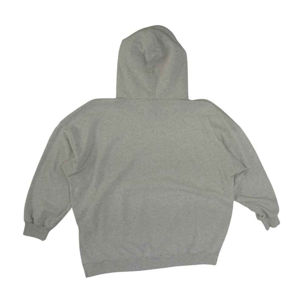 Gray Solid Hoodie Pullover - Image 2