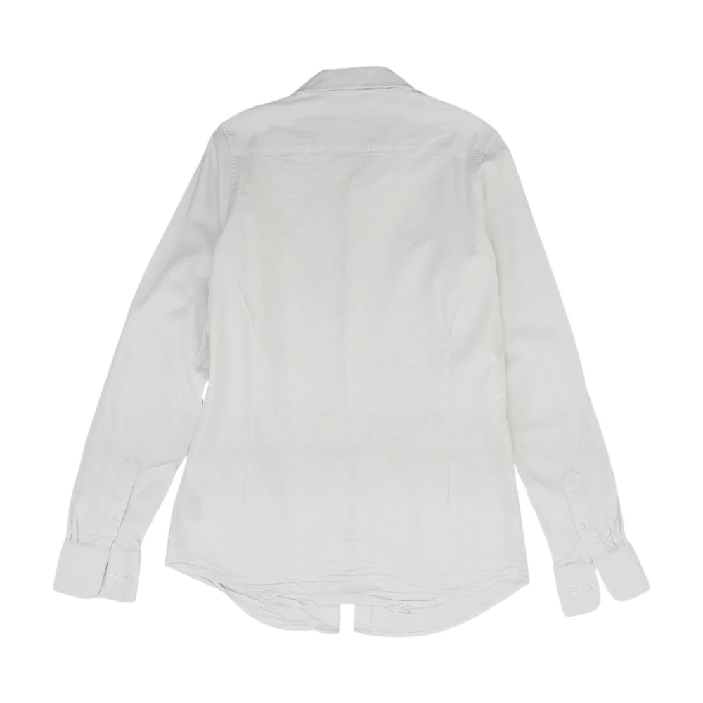 White Tall Solid Long Sleeve Button Down - Image 2