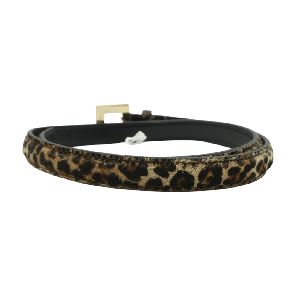 Black Leopard Calf Hair Nicola Belt - Image 2