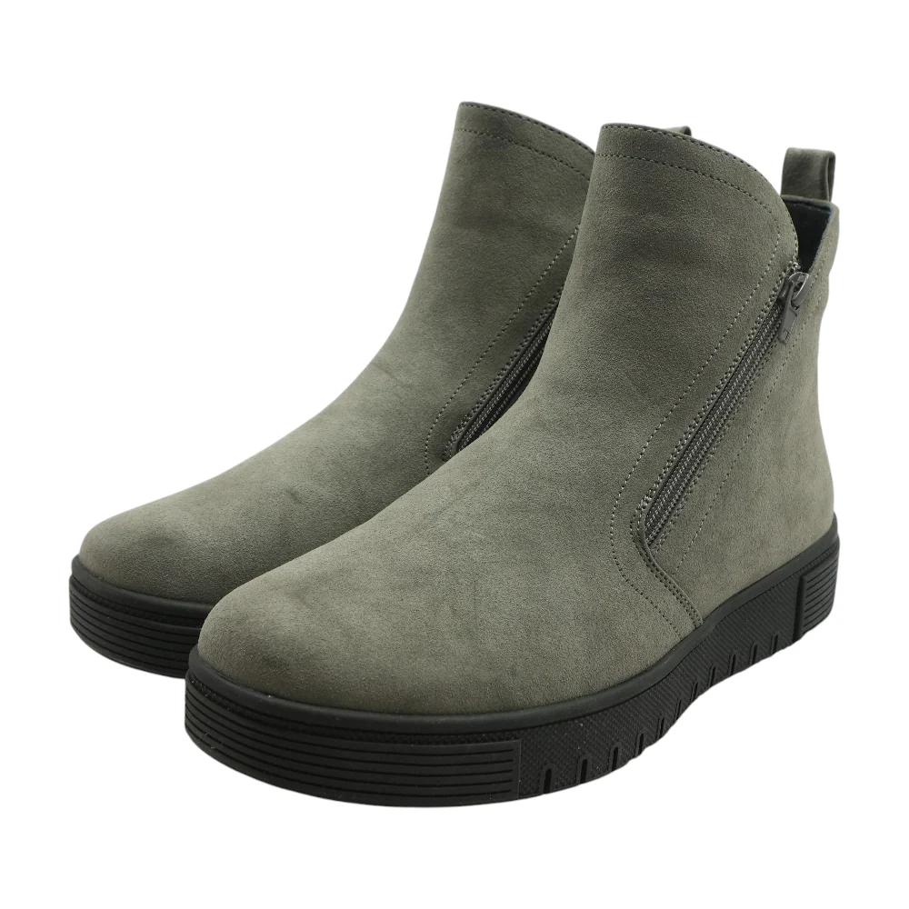 Gray Ankle Boots