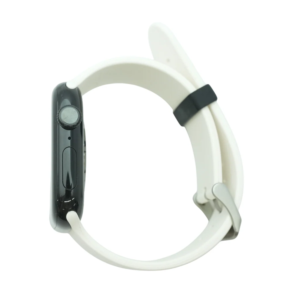 46mm Series 10 Black Smartwatch White Band M/L - Image 3