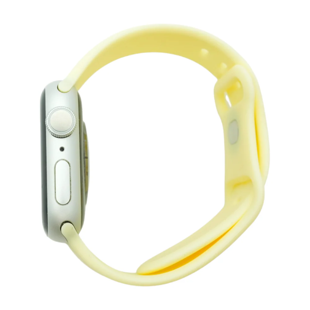 41mm Series 8 Silver Smartwatch Yellow Band M/L - Image 3