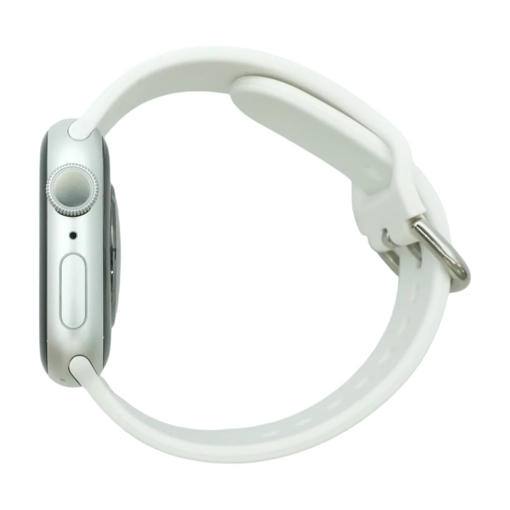41mm Series 8 Silver Smartwatch White Band S/M - Image 3